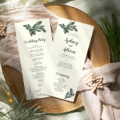 Winter Greenery | Programma Ivory Wedding Programmakaart