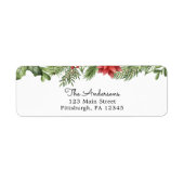 Winter Greenery Return Address Etiket (Voorkant)