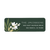 Winter Greenery Return Address Label (Voorkant)