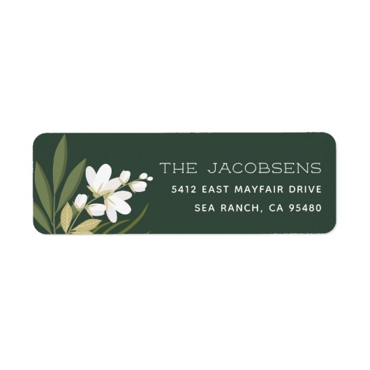Winter Greenery Return Address Label (Voorkant)