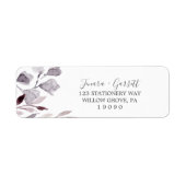 Winter Greenery Return Address Label (Voorkant)