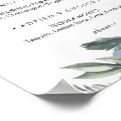 Winter Greenery Signature Cocktails Sign Poster (Hoek)