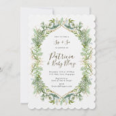 Winter Greenery Sip en Zie uitnodiging (Voorkant)