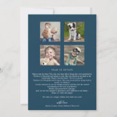 Winter Greenery Teal New Year Cheer Year In Review Feestdagenkaart (Achterkant)