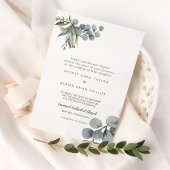Winter Greenery Traditional Wedding Invitation Kaart