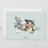 Winter Greenery | Vakantieknopkaart Feestdagenkaart (Achterkant)