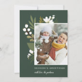 Winter Greenery | Vakantieknopkaart Feestdagenkaart (Voorkant)