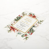 Winter Greenery Vrijgezellenfeest Folie Uitnodiging (Gedraaid)