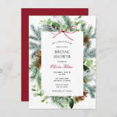 Winter Greenery Vrijgezellenfeest Kaart (Voorkant / Achterkant)