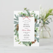 Winter Greenery Vrijgezellenfeest Kaart (Staand voorkant)