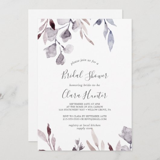 Winter Greenery Vrijgezellenfeest Kaart (Voorkant / Achterkant)