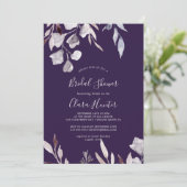 Winter Greenery | Vrijgezellenfeest Plum Kaart (Staand voorkant)