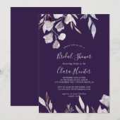 Winter Greenery | Vrijgezellenfeest Plum Kaart (Voorkant / Achterkant)