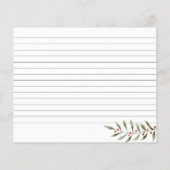 Winter Greenery Vrijgezellenfeest Recipe card (Achterkant)