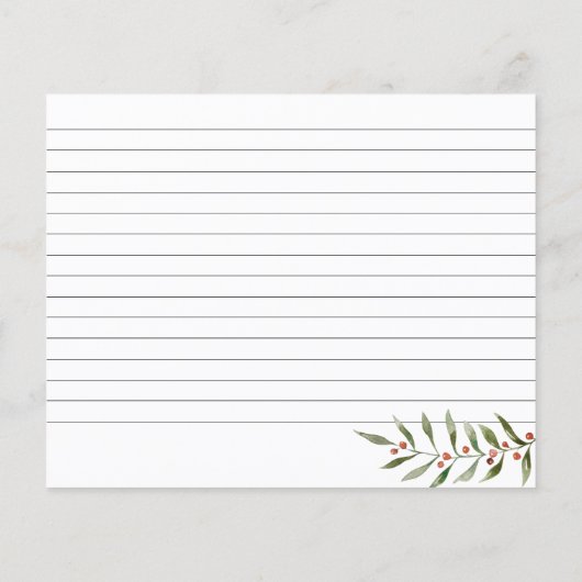 Winter Greenery Vrijgezellenfeest Recipe card (Achterkant)