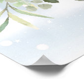 Winter Greenery Vrijgezellenfeest Welkomstteken Poster (Hoek)