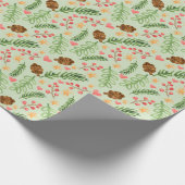 Winter Greenery Waterverf Cadeaupapier (Hoek)