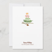 Winter Greenery Waterverf Fotokerstboom Kaart (Voorkant)