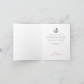 Winter Greenery Waterverf Greeting Feestdagen Kaart (Binnen)