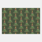 Winter Greenery Waterverf kerstboom Inpakpapier Vel (Voorkant)