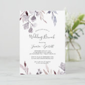 Winter Greenery Wedding Brunch Kaart (Staand voorkant)