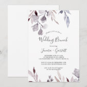 Winter Greenery Wedding Brunch Kaart (Voorkant / Achterkant)
