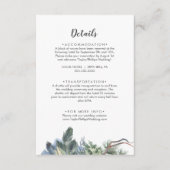 Winter Greenery Wedding Details Enclosure Card Informatiekaartje (Voorkant)