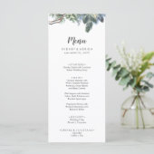 Winter Greenery Wedding Dinner Menu (Staand voorkant)