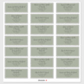 Winter Greenery Wedding Guest Adresetiketten Sticker (Vel)