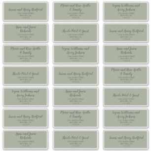Winter Greenery Wedding Guest Adresetiketten Sticker