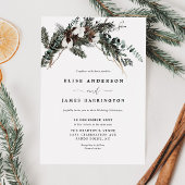 Winter Greenery Wedding Kaart