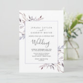 Winter Greenery Wedding Kaart (Staand voorkant)