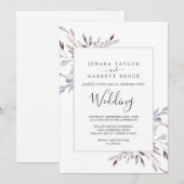 Winter Greenery Wedding Kaart (Voorkant / Achterkant)