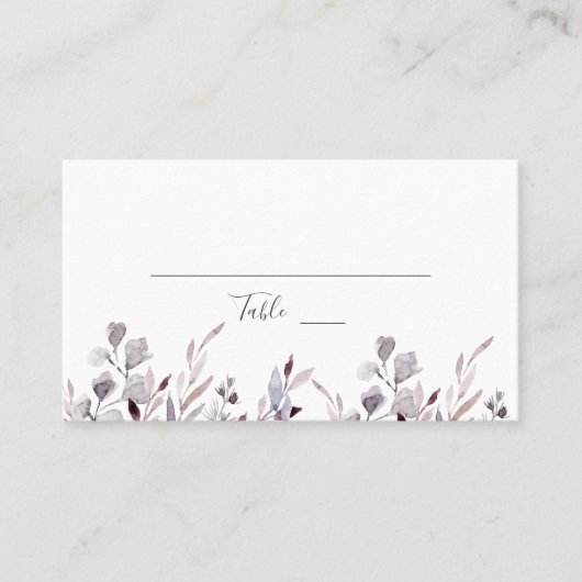 Winter Greenery Wedding Plaatskaartje (Voorkant)