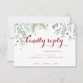 Winter Greenery Wedding RSVP (Voorkant)