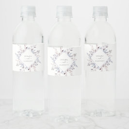 Winter Greenery Wedding Waterfles Etiket
