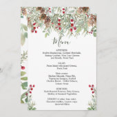 Winter Greenery Wedfeest Menu (Voorkant / Achterkant)