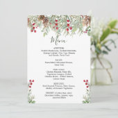 Winter Greenery Wedfeest Menu (Staand voorkant)