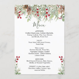 Winter Greenery Wedfeest Menu
