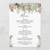 Winter Greenery Wedfeest Menu (Voorkant)