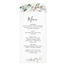 Winter Greenery Wedfeest Menu
