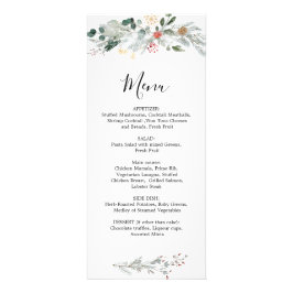 Winter Greenery Wedfeest Menu