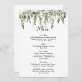 Winter Greenery Wedfeest Menu (Voorkant / Achterkant)