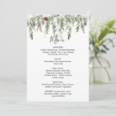 Winter Greenery Wedfeest Menu (Staand voorkant)