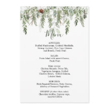 Winter Greenery Wedfeest Menu