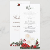 Winter Greenery Wedfeest Menu (Voorkant / Achterkant)