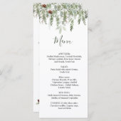 Winter Greenery Wedfeest Menu (Voorkant / Achterkant)