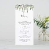 Winter Greenery Wedfeest Menu (Staand voorkant)