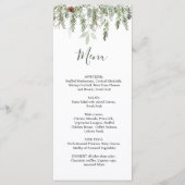 Winter Greenery Wedfeest Menu (Voorkant)
