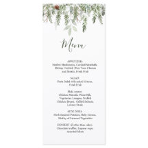 Winter Greenery Wedfeest Menu